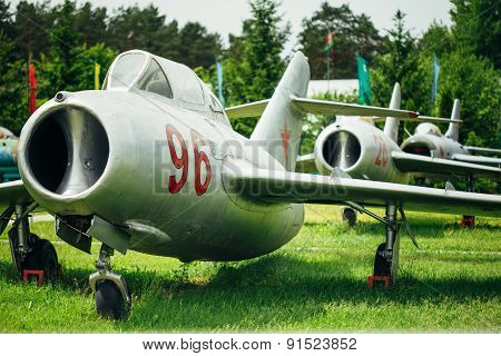 The Mikoyan-Gurevich MiG-15 is a Russian Soviet high-subsonic fi