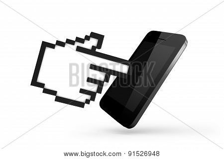 Hand Cursor With Smart Phone
