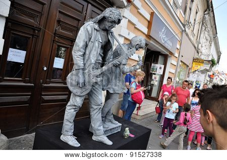 Beeldje Living Statues The World Champions Of Living Statues
