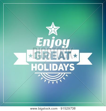 Retro Summer Travel Badge or Label. Vector Design Element