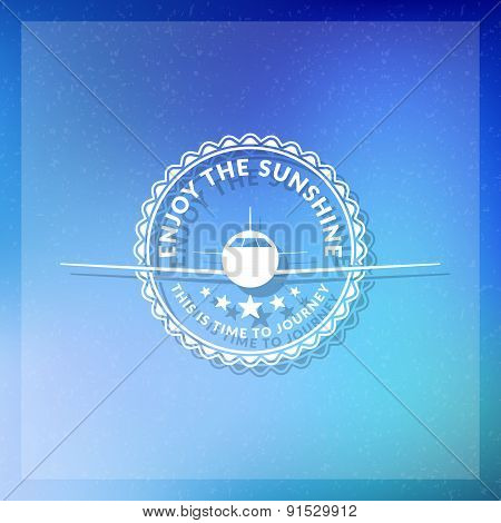 Retro Summer Travel Badge or Label. Vector Design Element