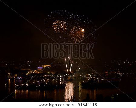 Sevastopol, Crimea - May 9, 2015: Salute In Honor Of 70Th Anniversary Of Victory Day In Sevastopol