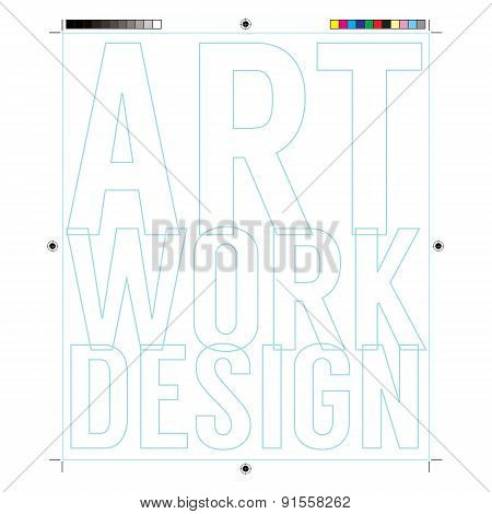 Document Frame With Print Calibration Elements