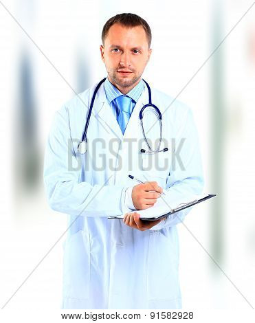Frontal portrait of doctor