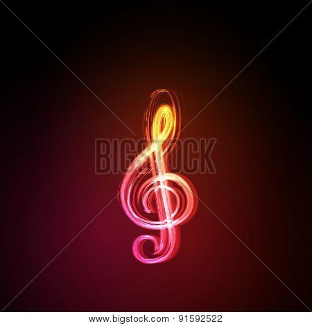 Light music notes on background  easy editable