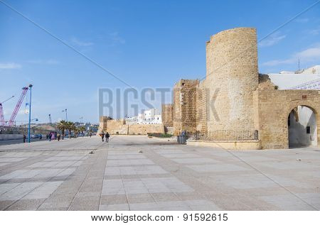 SAFI, MOROCCO, APRIL 6, 2015: Medina - ancient defensive wall 