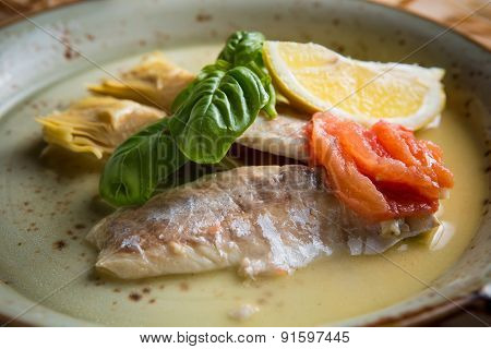 Fish fillet with vegetables