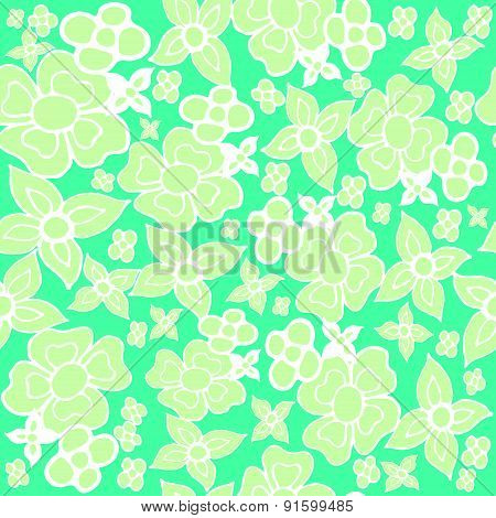 Green flower background.