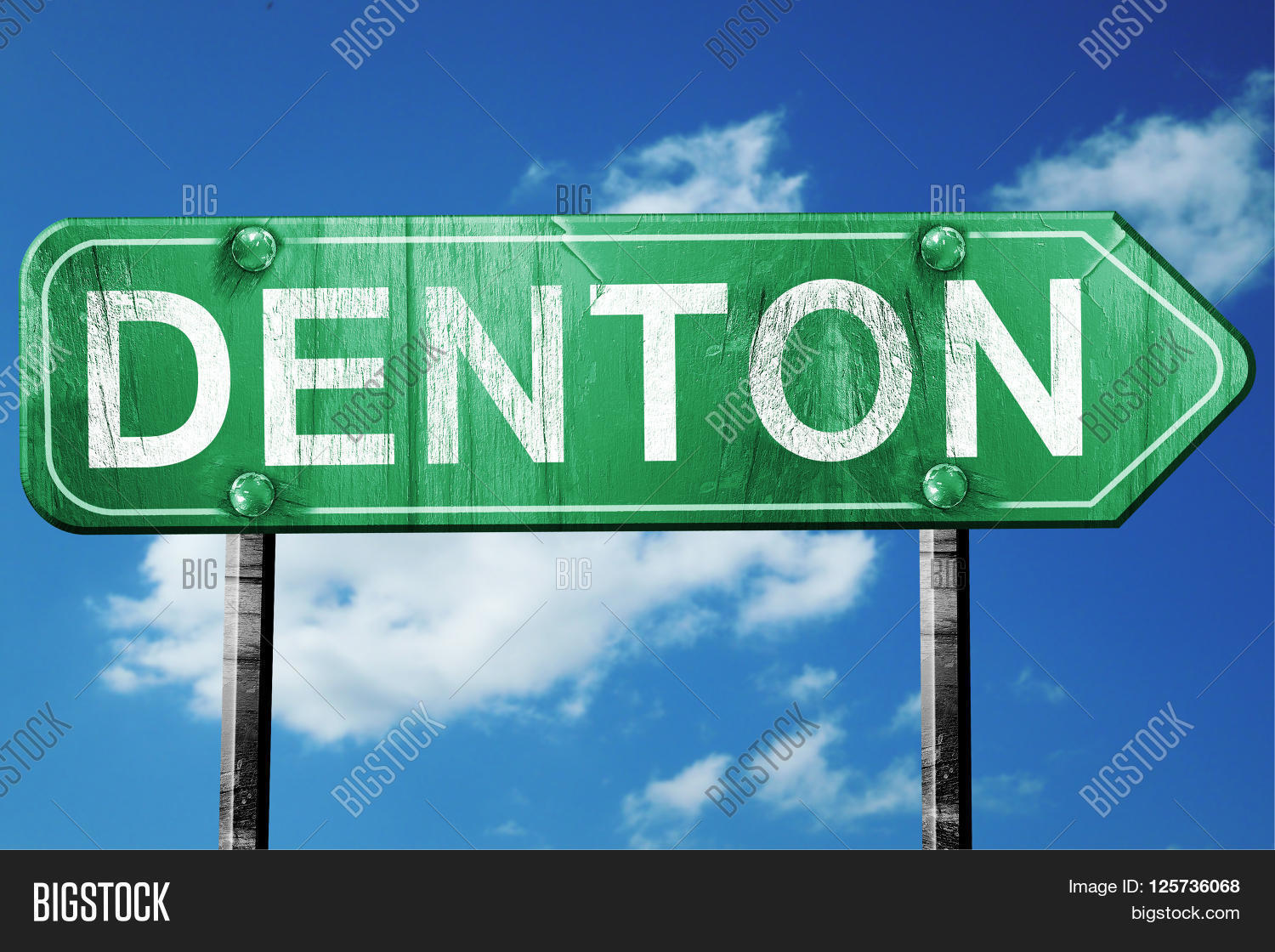 Denton Road Sign On Image & Photo (Free Trial) Bigstock