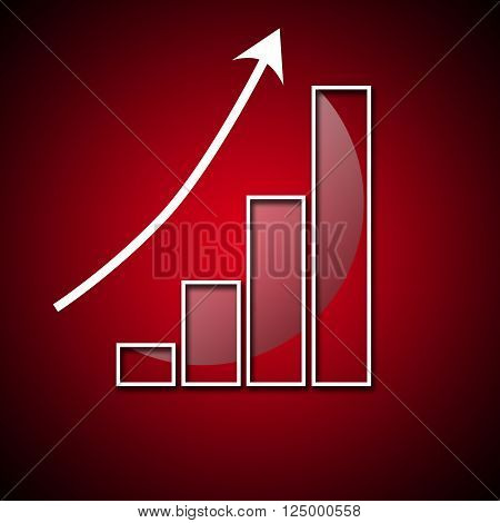 business and technology concept. growing up in the top chart