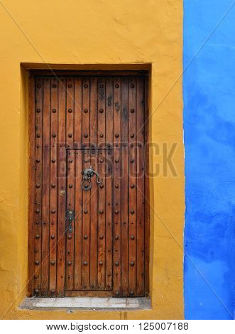 CARTAGENA COLOMBIA - FEB 04 : Architectural details in Cartagena Colombia on Februery 04 2016. The historic port city Cartagena is UNESCO World Heritage Site since 1984.