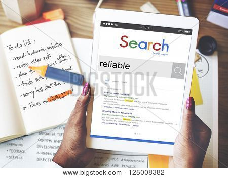 Reliable Commitment Responsible Trusting Quality Concept