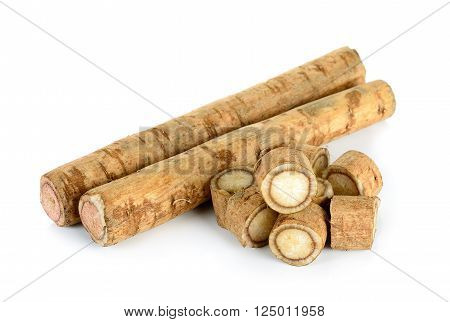 Burdock Roots Isolated On The White Background