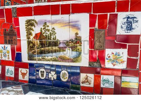 Rio de Janeiro, Brazil - December 21, 2012: The Landmark of Rio de Janeiro - Selaron Stairs, situated in Lapa, Rio de Janeiro, Brazil. The stairway is famous work of Chilean artist Jorge Selaron.