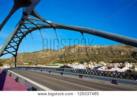 Cullera bridge over Xuquer Jucar river of Valencia at Spain