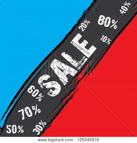 creative retial sale with different percentage discount banner design vector