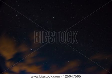 stars in the nignt sky in early spring