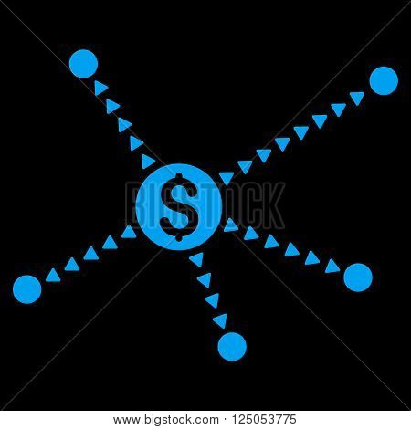 Dotted Financial Links vector icon. Dotted Financial Links icon symbol. Dotted Financial Links icon image. Dotted Financial Links icon picture. Dotted Financial Links pictogram.