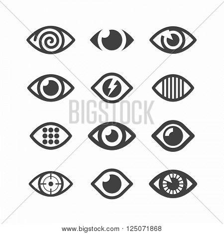 Eye symbol icons vector illustration