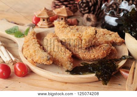 shishamo fried with sause is a delicious