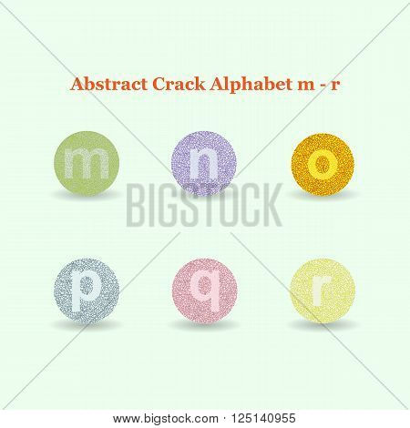 Modern Vector Crack Alphabet. Crack Font. ABC Crack Letters. Modern crack pattern Lettering. Crack Alphabet Lowercase
