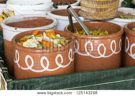 Local food in Chania Crete in Greece