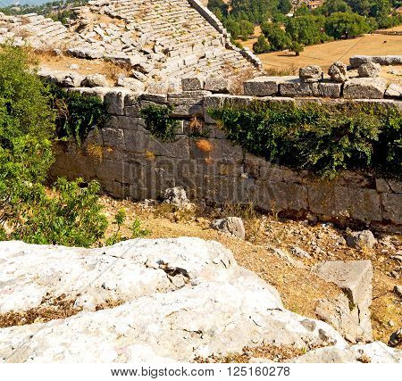 Ruins     From The Hill In Asia Turkey Selge Old Architecture And Nature