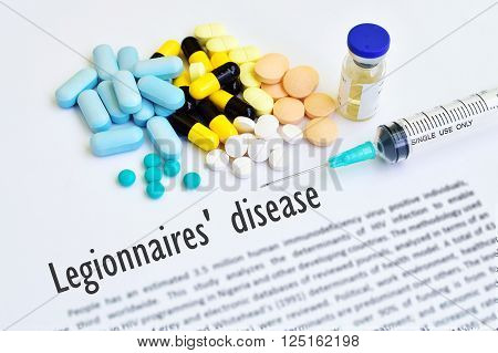 Drugs and syringe for Legionellosis (Legionnaires' disease)