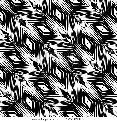 Design Seamless Monochrome Geometric Pattern