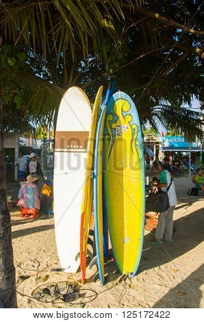 Surfboards At Kuta Beach, Bali, Indonesia