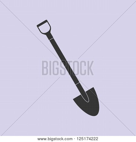 Shovel Icon. Garden Tool. Steel Shovel. Vector illustration