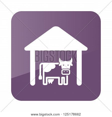 Cowshed icon outline. Farm. Vector illustration eps 10