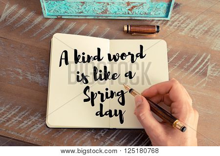 Handwritten Quote As Inspirational Concept Image