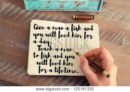 Handwritten Quote As Inspirational Concept Image