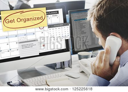 Get Organized Tidy Up Clean Schedule To Do Concept