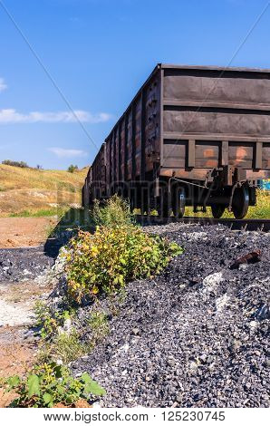 old industrial railway junction on a summer afternoon