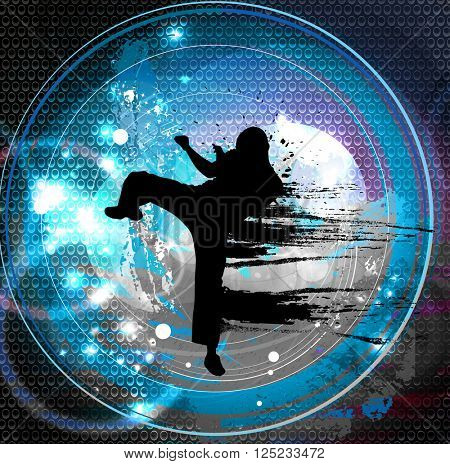 Karate training, vector