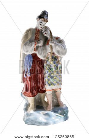 statue of a young boy and girl