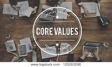 Core Values Principles Morals Concept
