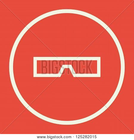 3D Glass Icon In Vector Format. Premium Quality 3D Glass. Web Graphic 3D Glass Sign On Red Backgroun