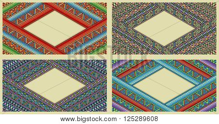 Bright Ethnic Horizontal Frame Set.eps