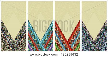 Bright Ethnic Vertical Frames Set.eps