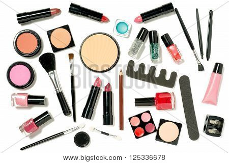 A Set Of Laid Flat Askewed Beauty Cosmetics