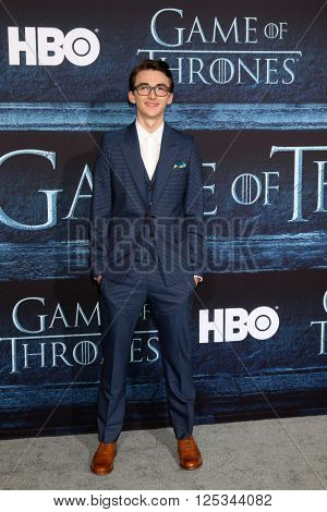 LOS ANGELES - APR 10:  Isaac Hempstead Wright at the Game of Thrones Season 6 Premiere Screening at the TCL Chinese Theater IMAX on April 10, 2016 in Los Angeles, CA