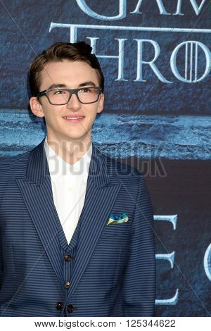 LOS ANGELES - APR 10:  Isaac Hempstead Wright at the Game of Thrones Season 6 Premiere Screening at the TCL Chinese Theater IMAX on April 10, 2016 in Los Angeles, CA