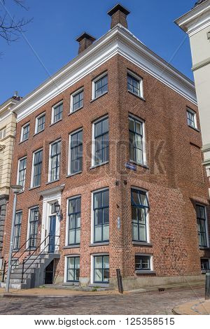 GRONINGEN, NETHERLANDS - APRIL 9, 2016: Old house in the center of Groningen, Holland