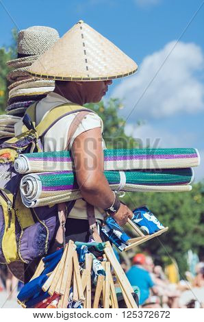 Fruit Seller On Kuta Beach, Bali