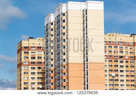 Andreevka, Russia - April 11.2016. The residential complex Uyutniy