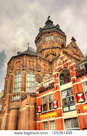 Saint Nicholas Church in Amsterdam - Netherlands. It is the city's major Catholic church.