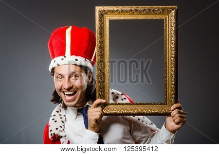 Young king businessman in royal concept